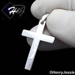 MEN WOMEN SOLID 925 STERLING SILVER PLAIN SIMPLE CROSS CHARM PENDANT*SP194
