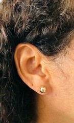 18K Gold Filled 8mm Ball Stud Earrings / Aretes – ER5424