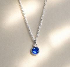 Cobalt Halo Necklace