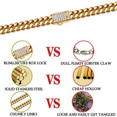 6mm-14mm Mens Miami Cuban Link Chain SOLID Stainless Steel Necklace or Bracelet