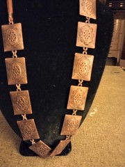 New WRANGLER leather & Copper Alloy Necklace & Earrings. 24.” Retail $29.90