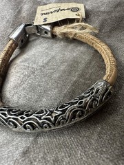 Corkforme Cork Bracelet Small Silver Tone Bar Made In Portugal Unisex Jewelry