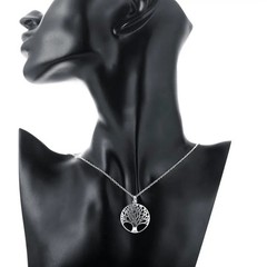 Hot!Wholesale 925Sterling Solid Silver Tree of Life Pendant Necklace Jewelry