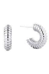 Do Everything in Love 14K Gold/White Gold Dipped Post Earrings KOREA 1cm
