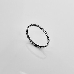 Sterling Silver Twist Ring, Stackable Ring, Silver Ring, Rope Ring