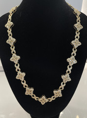 18k Gold filled Infinity Clover 16 – 18 in necklace with Triple A CZ stones