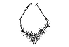 Authentic Batucada Paris Eco-Friendly Black Bamboo Ladies Necklace Brand New