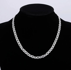 925 Sterling Silver Necklace Figaro Chain 6mm 45-60cm Classic Men Jewelry