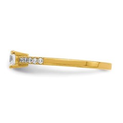 10k Real Yellow Solid Gold CZ Engagement Solitaire Ring (7)