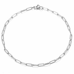 4mm Gold Plated Stainless Steel Paperclip Cable Chain Necklace Choker 16/18/20″