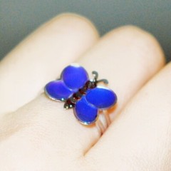 30 Cute Cartoon Animal Mood Ring Adjustable Women Kids Gift Change Color Jewelry