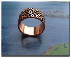 Solid Copper Celtic Ring CTR675 – 3/8 inch wide. Available in Sizes 5 to 15.