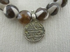 4 STRETCHY GLASS & STONE BEAD BRACELETS ~ BRACHA & OTHERS