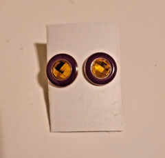 Small Button Stud Earrings 14mm