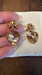 tory burch dangle earrings authentic gold