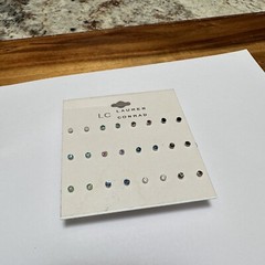 NWT LC Lauren Conrad Rhinestone Silver Tone Pierced Stud Earrings Multi Pack