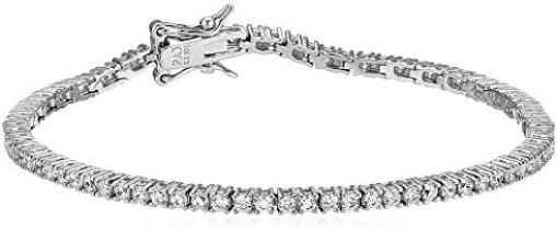 ANTI TARNISH 925 Sterling Silver Micro Skinny 2mm 1 Row CZ Tennis Bracelet 7”