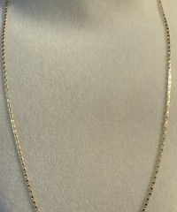 10K Solid Yellow Gold Anchor Mariner Chain Necklace 20” 1.8mm Dainty Minimalist