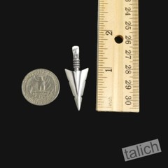 Shiny Solid 925 Sterling Silver Arrowhead Pendant Men Women Boho Unique Gift