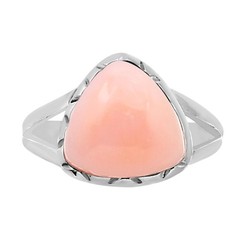 Natural Pink Opal – Australia 925 Silver Plated Ring s.7 Jewelry WR99-10105