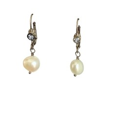 Sorrelli Crystal Dangle Pearl Earrings