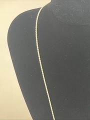 Thin GM 925 Sterling Silver Rope Chain Necklace