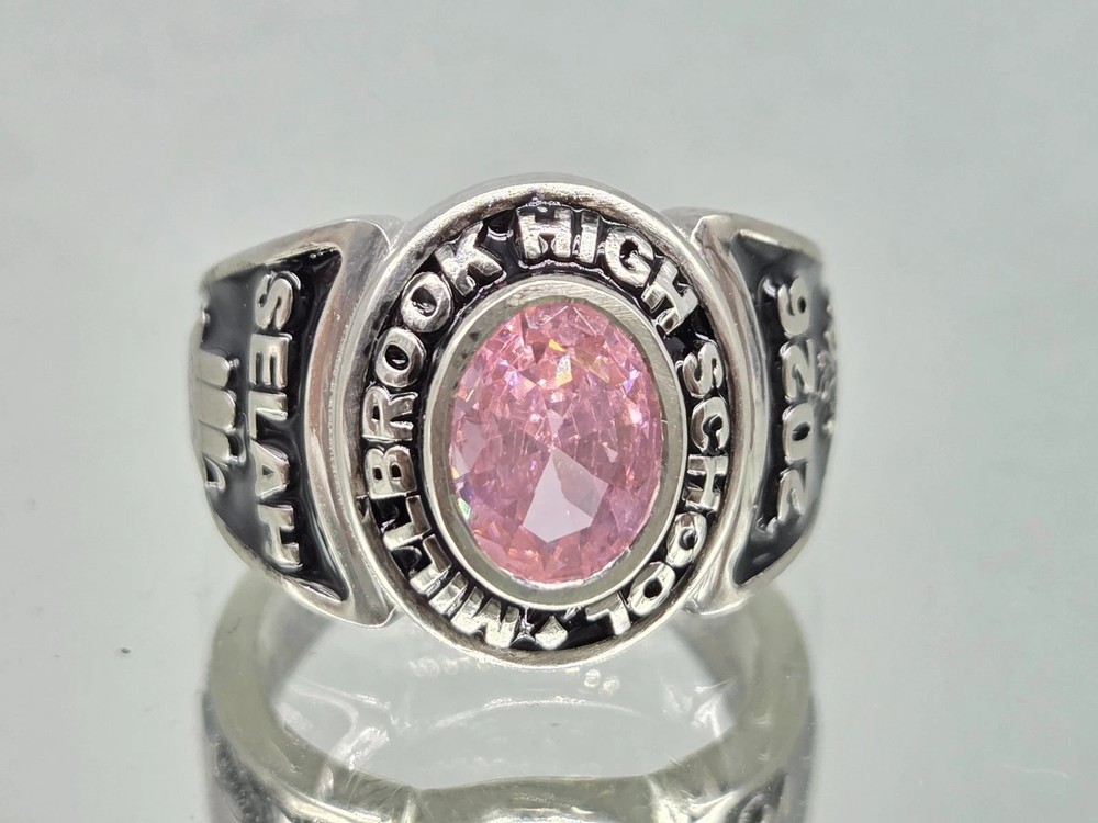 Custom High School Class Ring For 2026 Graduation Women & Men Gift In 925 Silver