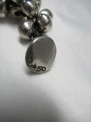 Uno de 50 Bracelet sterling silver plated tear drop beads handcrafted in Spain