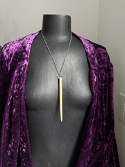 Carved buffalo bone dagger point necklace pendant southern goth Midwest boho