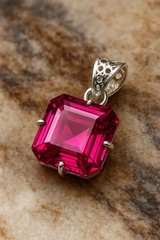 30 Ct Certified Natural Flawless Pink Sapphire 925 Silver Pendant Loose Gemstone