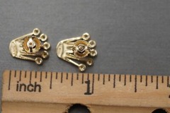 10K Solid Yellow Gold Beautiful 0.5″ Princess Queen King Crown CZ Stud Earrings.