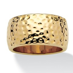 Gold-Plated Hammered-Style Band 11mm