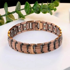 8 Inch Pure Copper Bangle Magnetic Therapy Bracelet for Arthritis Pain Relief