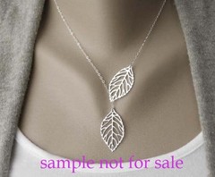 20 Silver Plated Filigree Leaf Stamp Focal Pendant 35x20mm