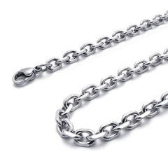 Women’s Men’s 316L Stainless Steel Necklace O Chain 3mm-7mm Silver Tone 18″-30″