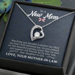 New Mom Necklace, Mother’s Day Gift, Christmas gift, Birthday gift, heart pendan