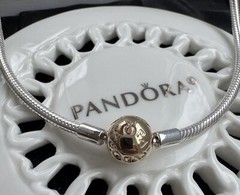 Authentic Pandora MOMENTS Snake Chain Necklace #590742HG