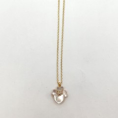 KS829-Kate white flower necklace