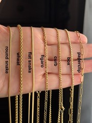 Gold Plated Stainless Steel Chain Necklace