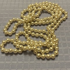 60” Single Continuous Strand Imitation Pearls, No Clasp, Good Luster And Color