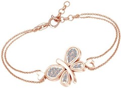 Simulated Diamond Beautiful Butterfly Bracelet For Women’s In 14k Gold Plated