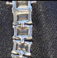 Bezel Treated Diamond 12 Ct Emerald Cut White Tennis Bracelet In 925 Silver