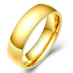 Men Women Silver Gold Stainless Steel Ring Band Titanium Wedding Engagement Ring