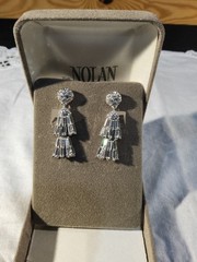 Nolan Miller Glamour Collection Stellar Baquette Drop Crystal Clip On Earrings