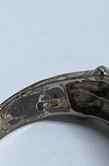 Sterling Silver Bamboo Design Size 11.5 Ring 9.6g