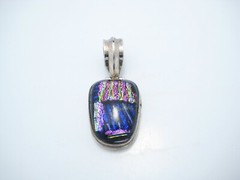 Sterling Silver Purple Green Blue Black Quartz Pendant Or Charm