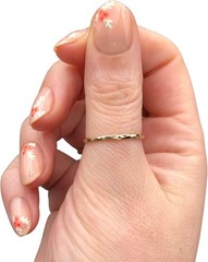Thin Hammered Gold Rings, Minimalist Stacking Jewelry