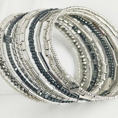 Stella Dot Boho Beads Statement Wrap Bangle Retro Women Party Vacation Jewelry