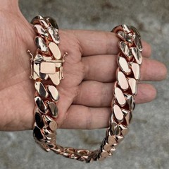 Miami Chain Miami Rose Gold Cuban Link Gold Plated 20mm – 24inch Necklace