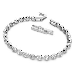 Swarovski Women’s Bracelet Angelic Clear Crystal Pave Rhodium Plated 5071173